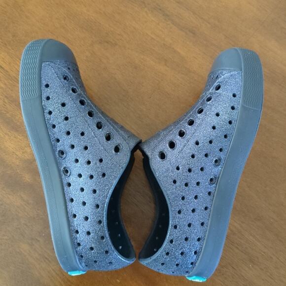 Native shoes Jefferson bling Onyx bling little kids size 10 - Picture 2 of 8